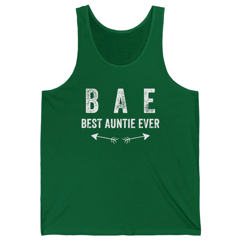 Retro Funny Best Auntie Ever BAE Sisters Aunts Gift Unisex Jersey Tank