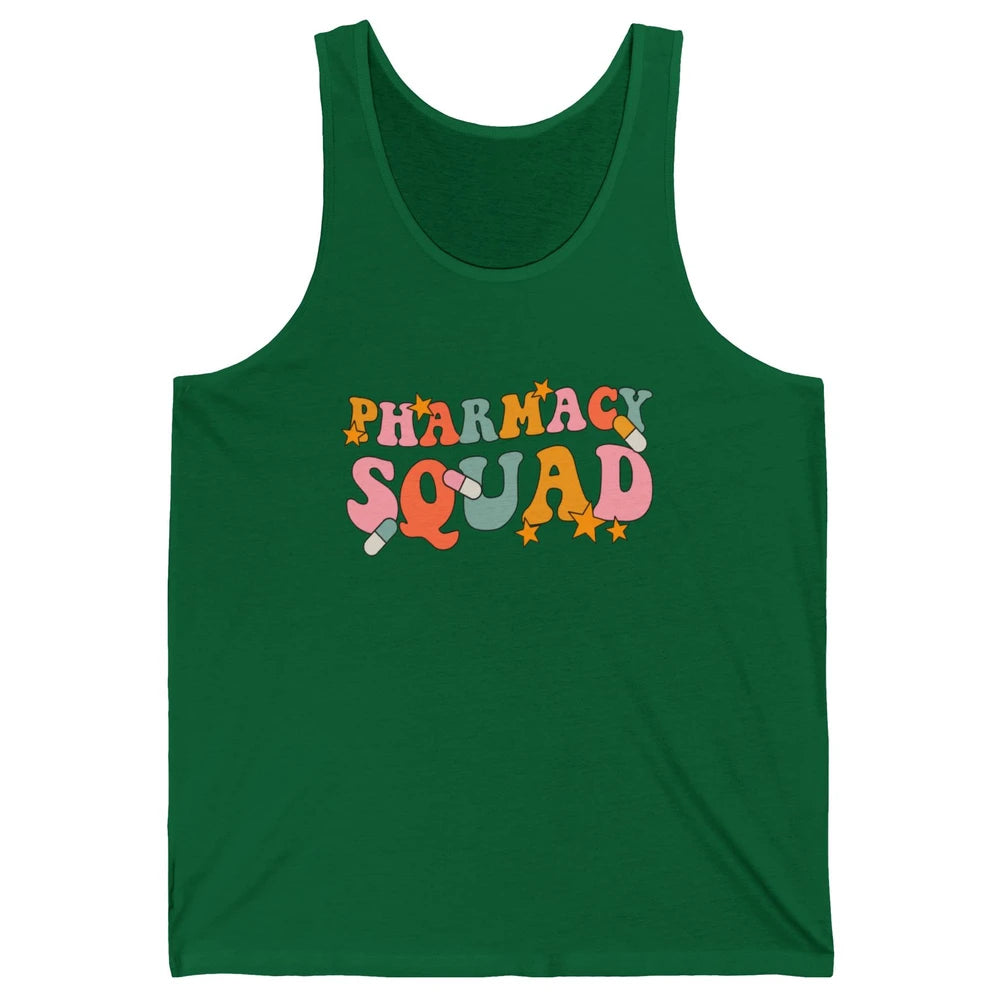 Pharmacy Squad Pharmacist Groovy Halloween Spooky Season Unisex Jersey Tank