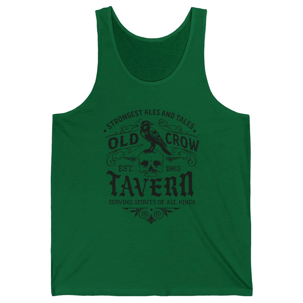 Retro Halloween Black Crow Old Crow Tavern Est 1693 Magic Unisex Jersey Tank