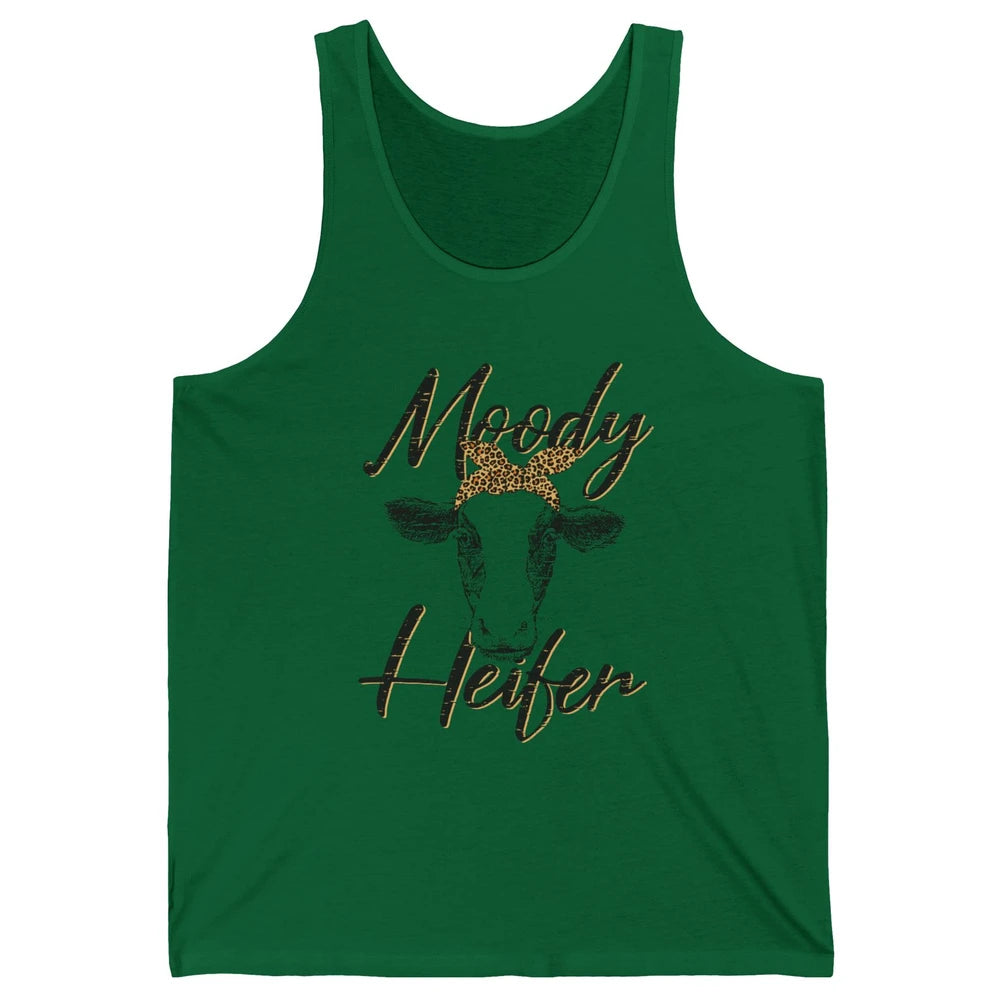 Funny Heifer Retro Bandana Moody Heifer Farmer Cow Lovers Unisex Jersey Tank
