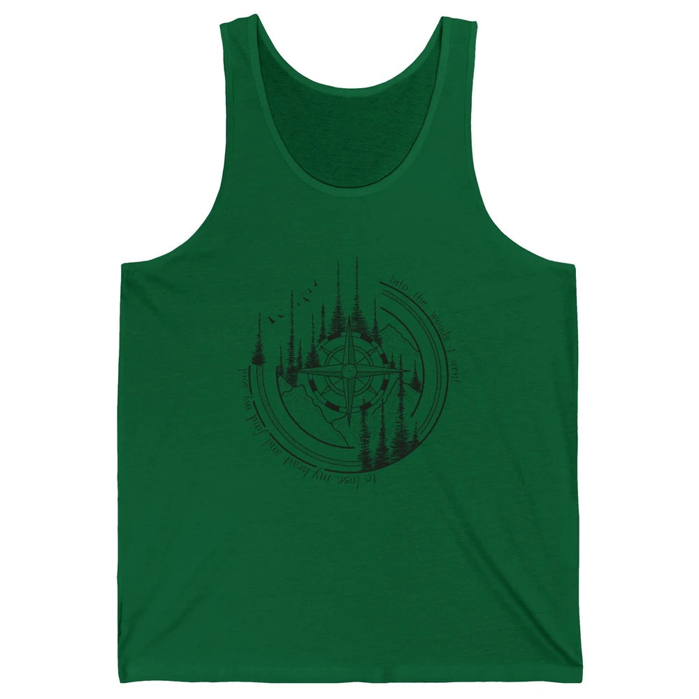 Mountain Compass Into The Woods I Went Outdoor Adventures Unisex Jersey Tank
