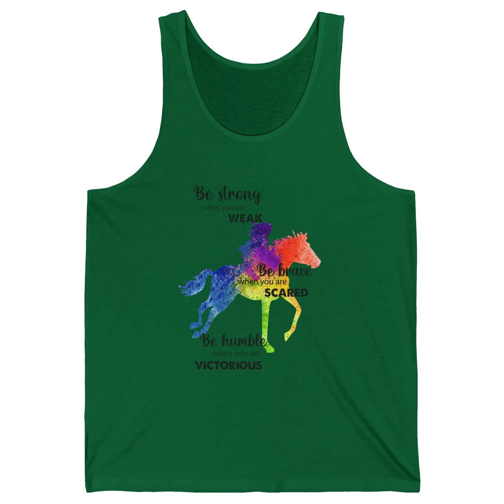 Retro Cowgirl Be Strong When You're Weak Western Country Unisex Jersey Tank
