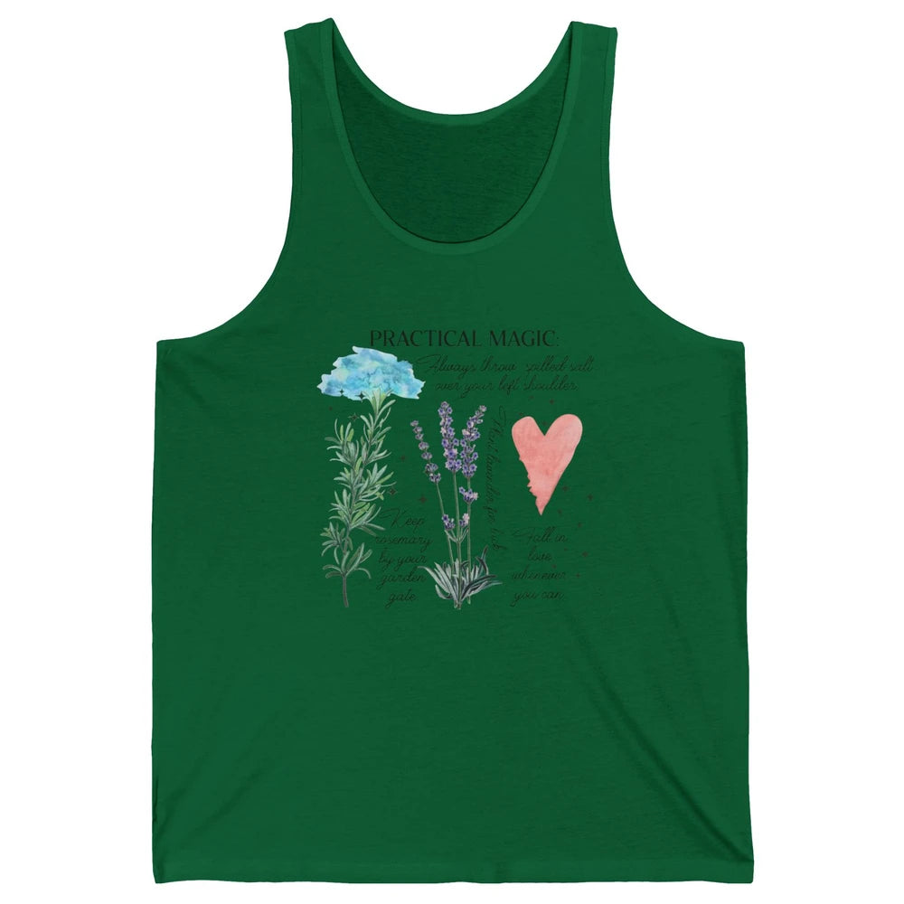 Practical Magic Witch Gardening Card Gardeners Plant Lovers Unisex Jersey Tank