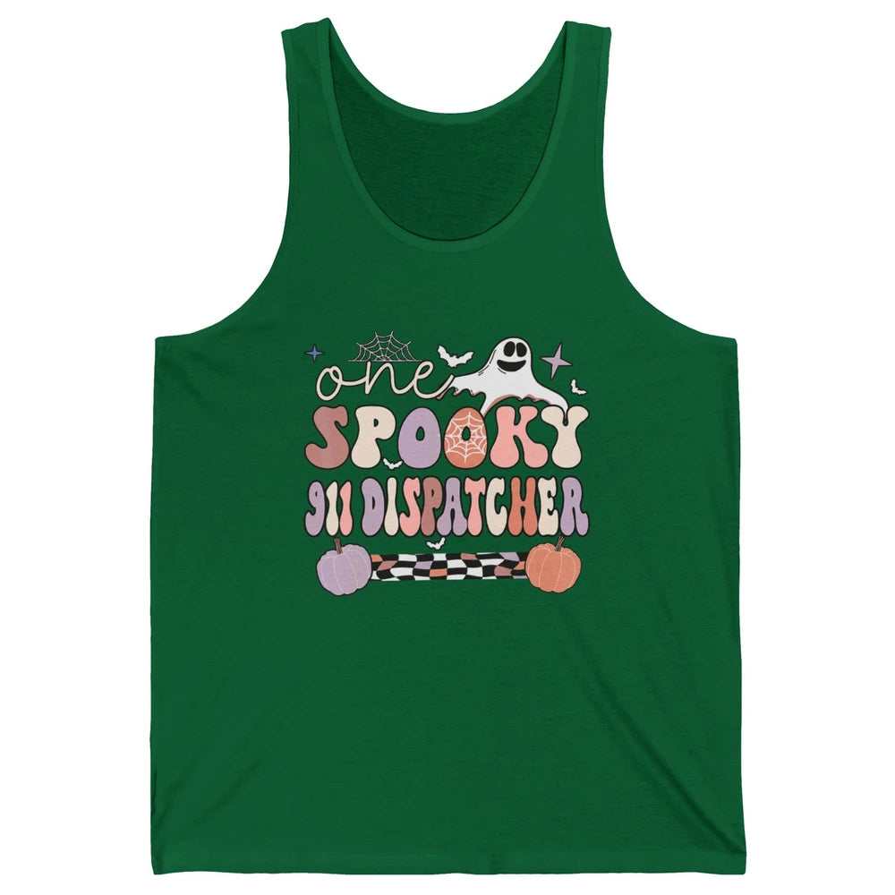 One Spooky Dispatcher 911 Life Operator Pumpkin Halloween Unisex Jersey Tank