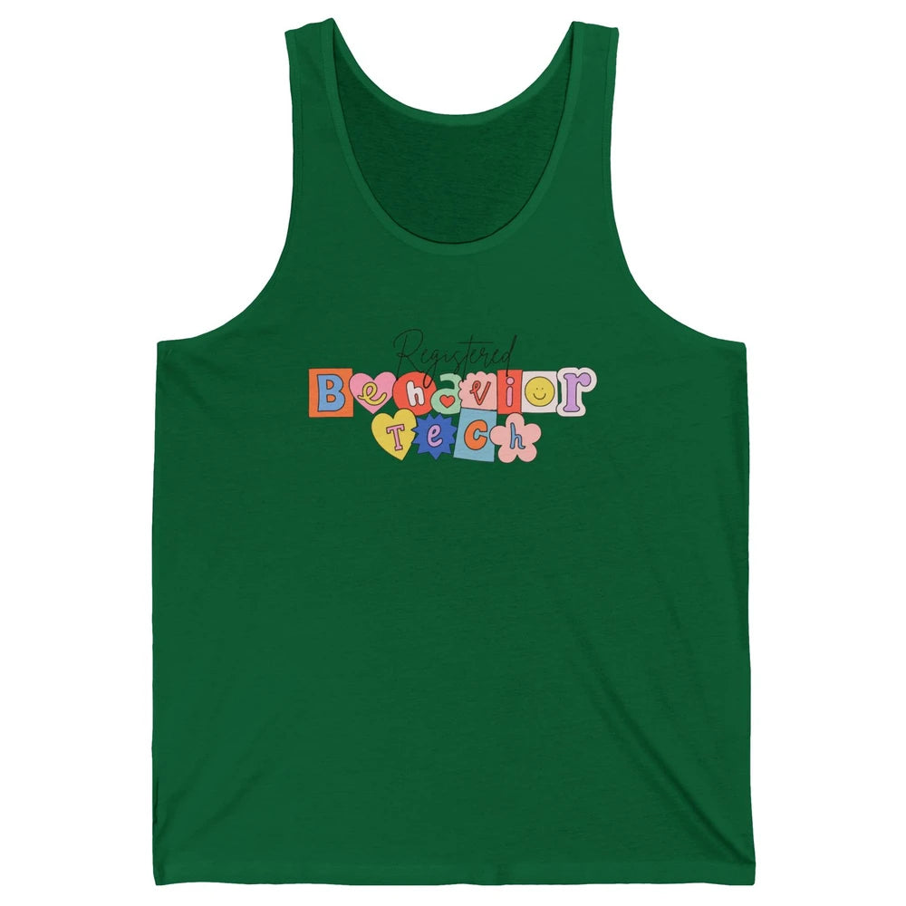 ABA Therapist Registered Behavior Tech RBT Behavior Analyst Unisex Jersey Tank