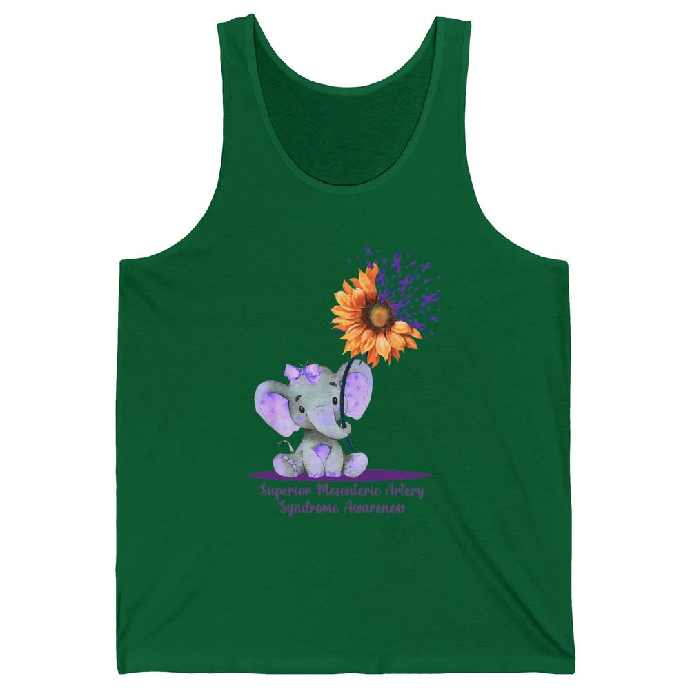 Superior Mesenteric Artery Syndrome Baby Elephant Sunflower Unisex Jersey Tank