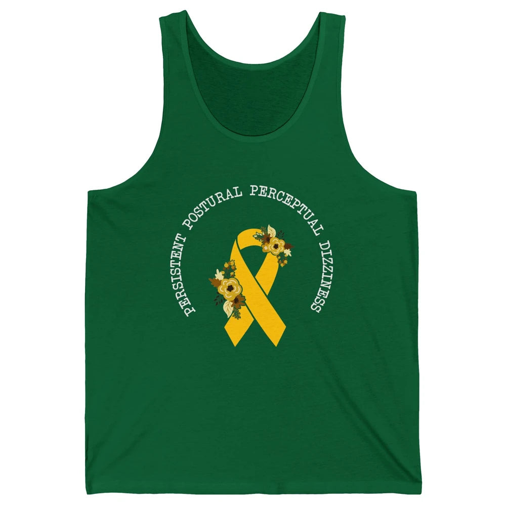 Persistent Postural-perceptual Dizziness PPPD Yellow Ribbon Unisex Jersey Tank