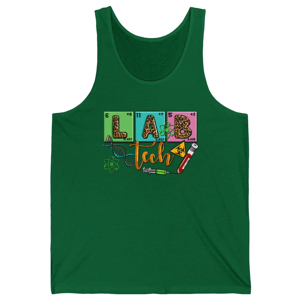 Peace Love Lab Tech Laboratory Technician Medical Lab Gift Unisex Jersey Tank