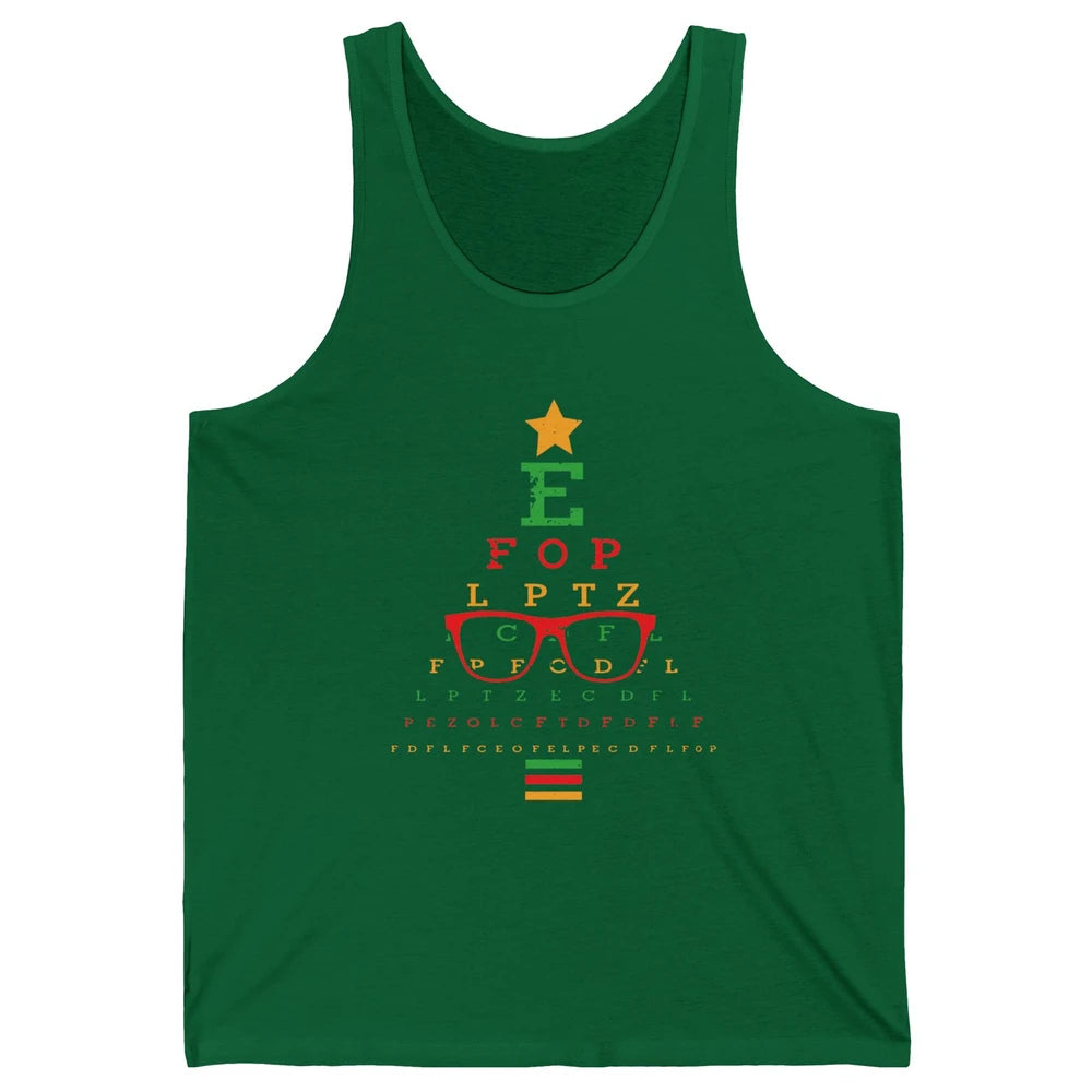 Optometrist Christmas Tree Optometry Symbols Optician Gift Unisex Jersey Tank