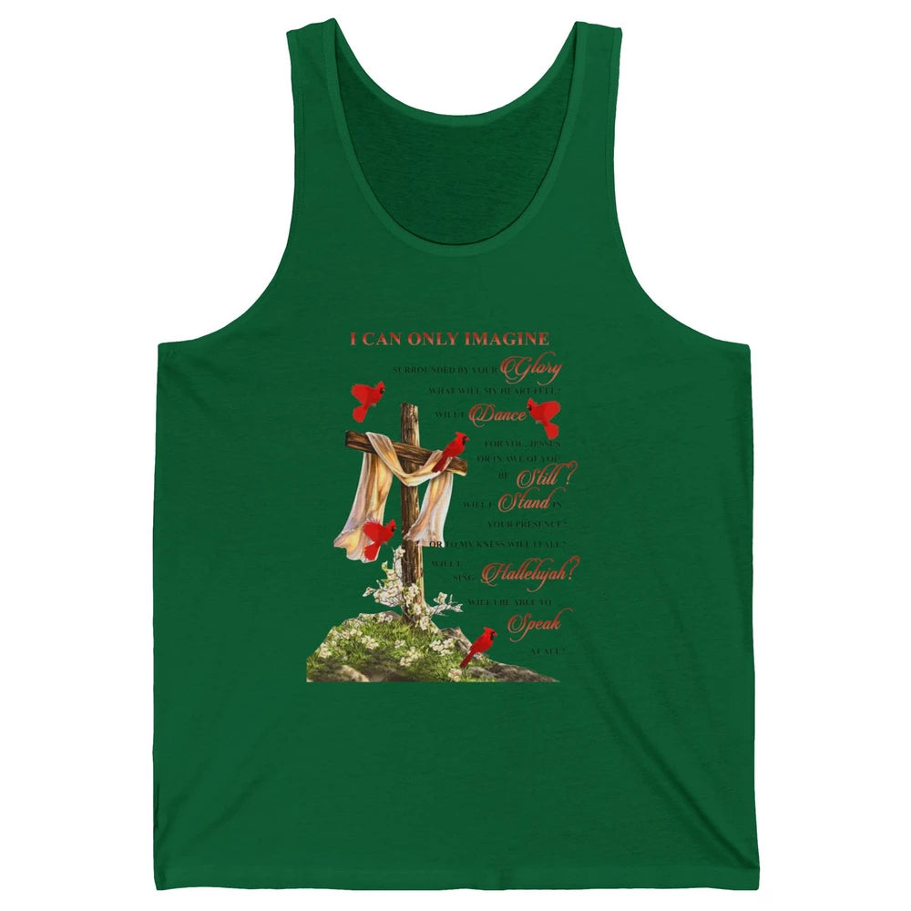 Jesus Cross Cardinals I Can Imagine Christian Religious Unisex Jersey Tank