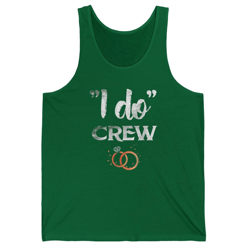Retro I Do Crew Bride Groom Bachelorette Wedding Married Unisex Jersey Tank