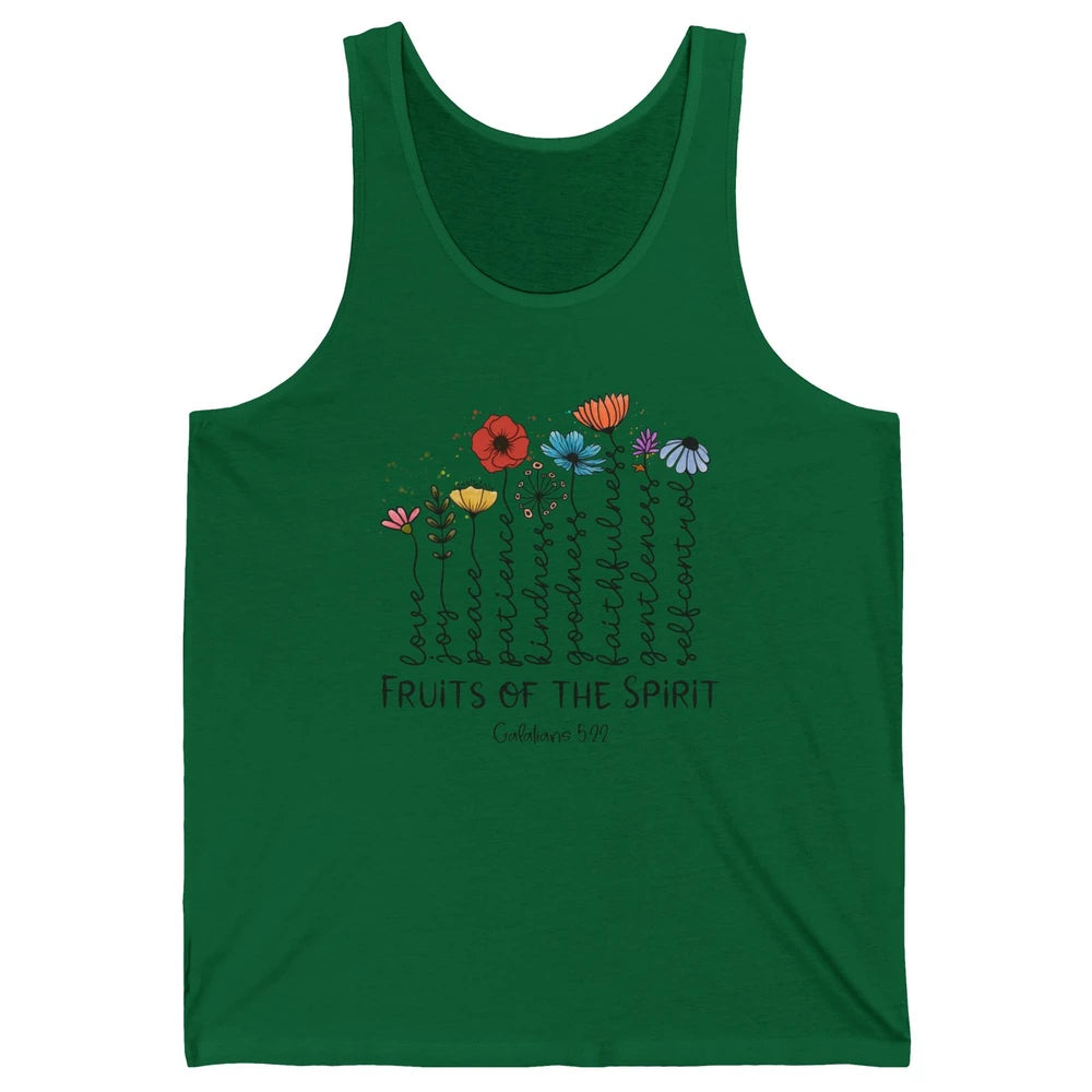 Flower Christian Fruits Of The Spirit Bible Verse Religious Unisex Jersey Tank