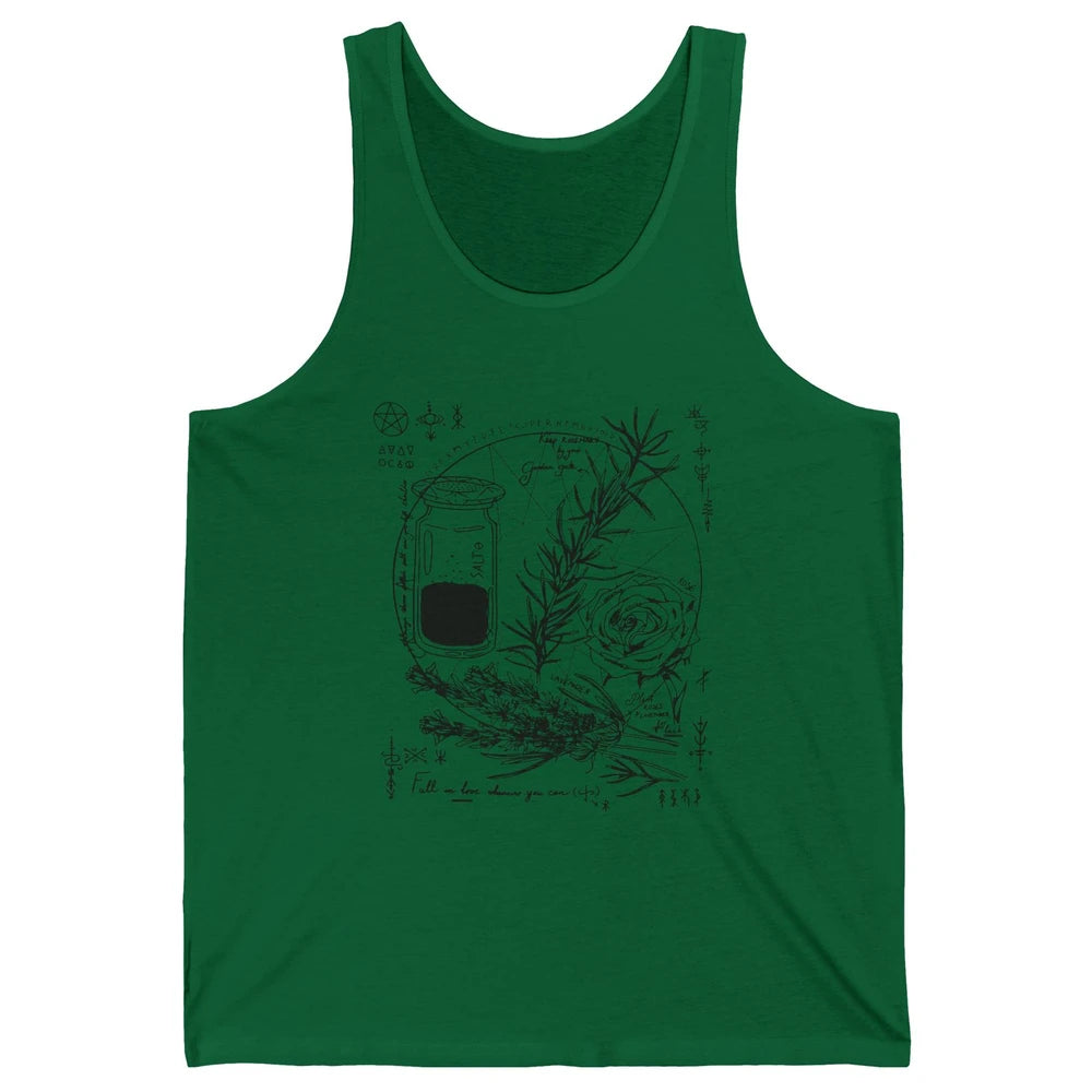 Practical Magic Witch Gardening Card Gardeners Plant Lovers Unisex Jersey Tank