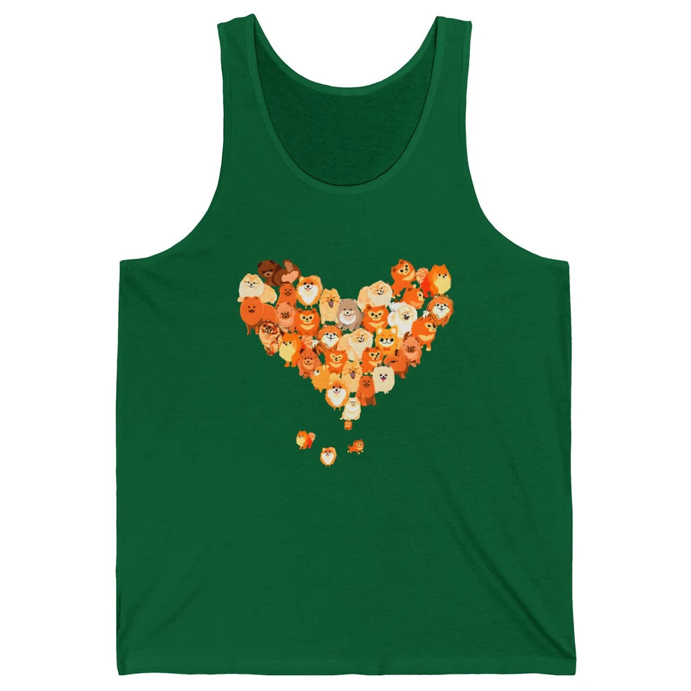 Pomeranian Heart Cute Pomeranian Dog Lovers Gift My Pet Love Unisex Jersey Tank