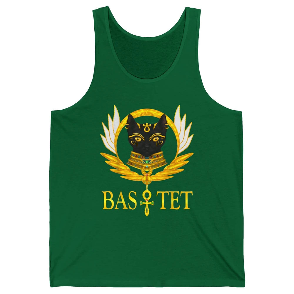 Retro Ancient Egyptian Cat Egypt Goddess Bastet Wings Horus Unisex Jersey Tank