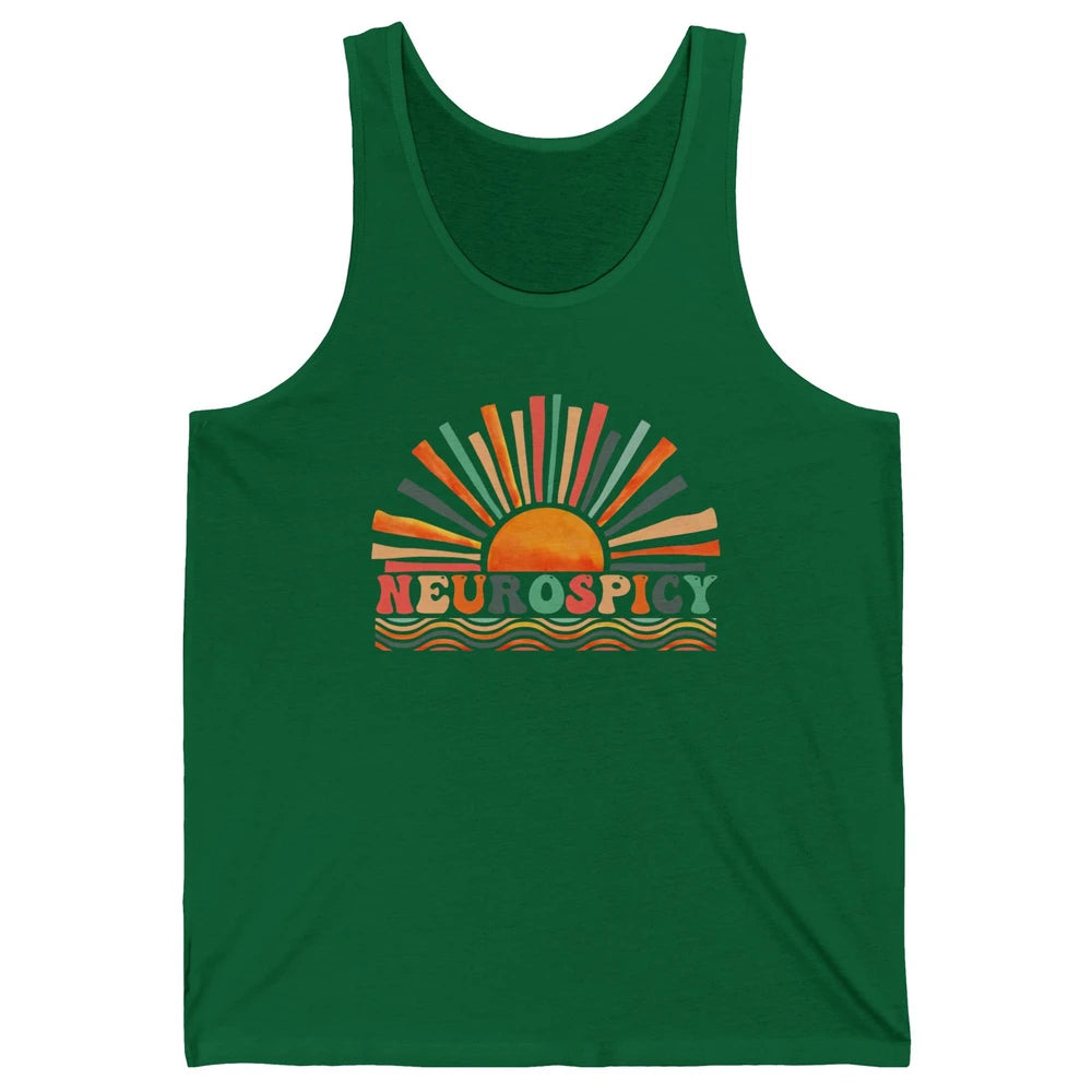 Retro Neurospicy Funny ADHD Neurodiversity Autism Awareness Unisex Jersey Tank