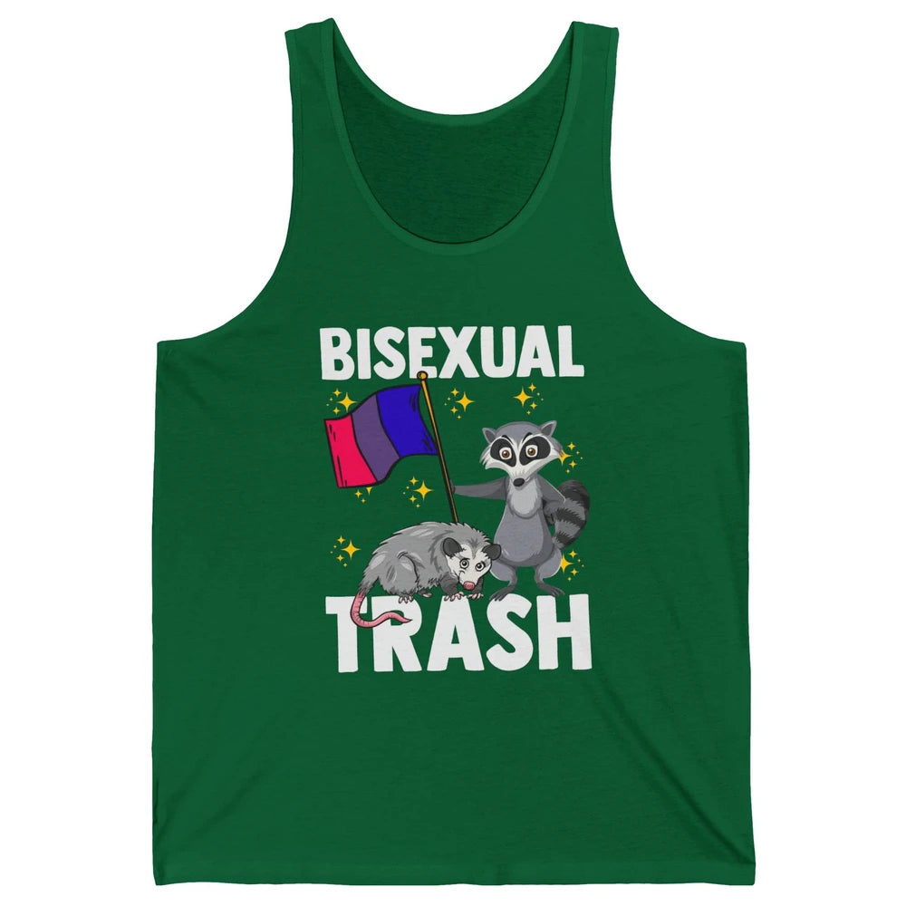 Raccoon LGBT Bisexual Trash Funny Flag Pride Animal Lovers Unisex Jersey Tank