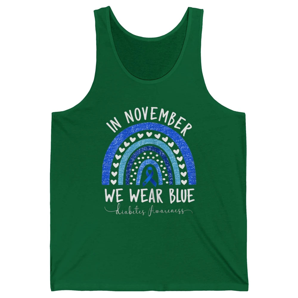 November Wear Blue Diabetes Awareness Rainbow Diabetic T1D Unisex Jersey Tank