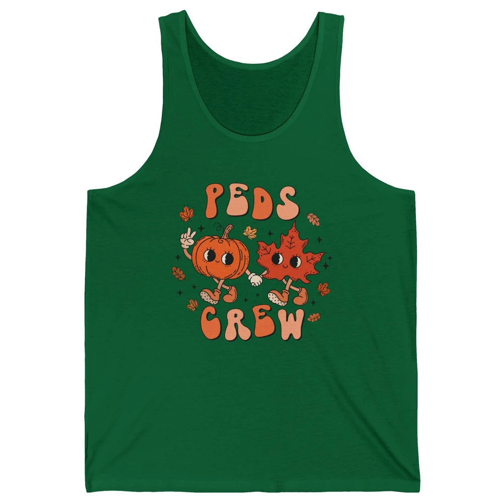 PEDS Crew Fall Pediatric Nurse Autumn Thanksgiving Medical Unisex Jersey Tank