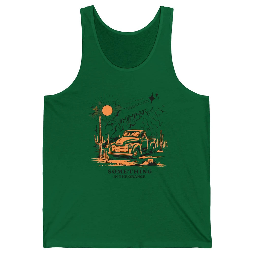 Retro Desert Sunset Something In The Orange Western Country Unisex Jersey Tank