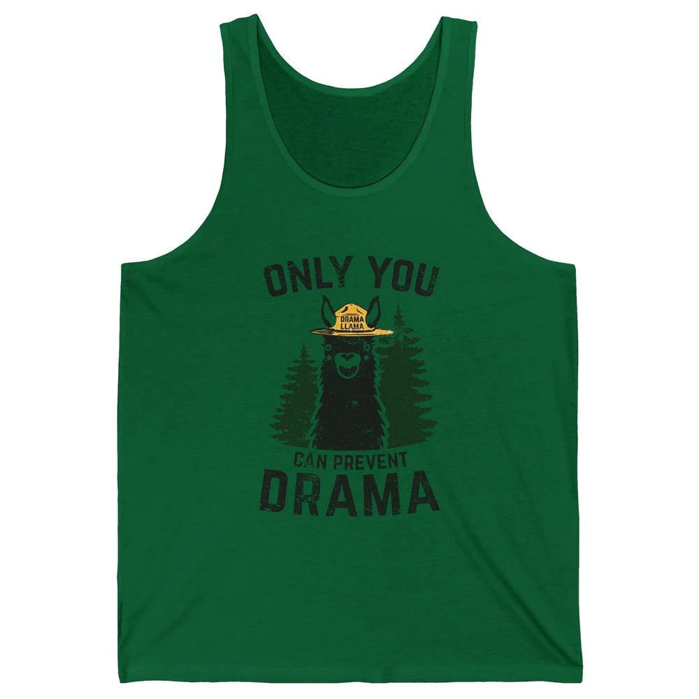 Funny Drama Llama Only You Can Prevent Drama Sarcastic Lover Unisex Jersey Tank