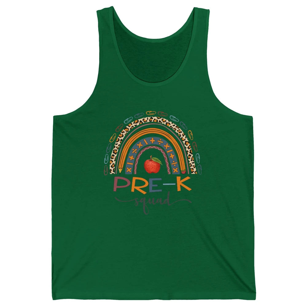 Pre-K Squad Rainbow Preschool Teacher Back To School Gift Unisex Jersey Tank