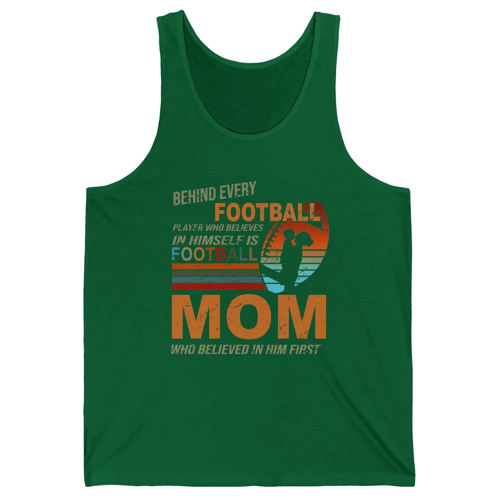 Retro Football Mom Behind Every Football Player Is A Mom Unisex Jersey Tank