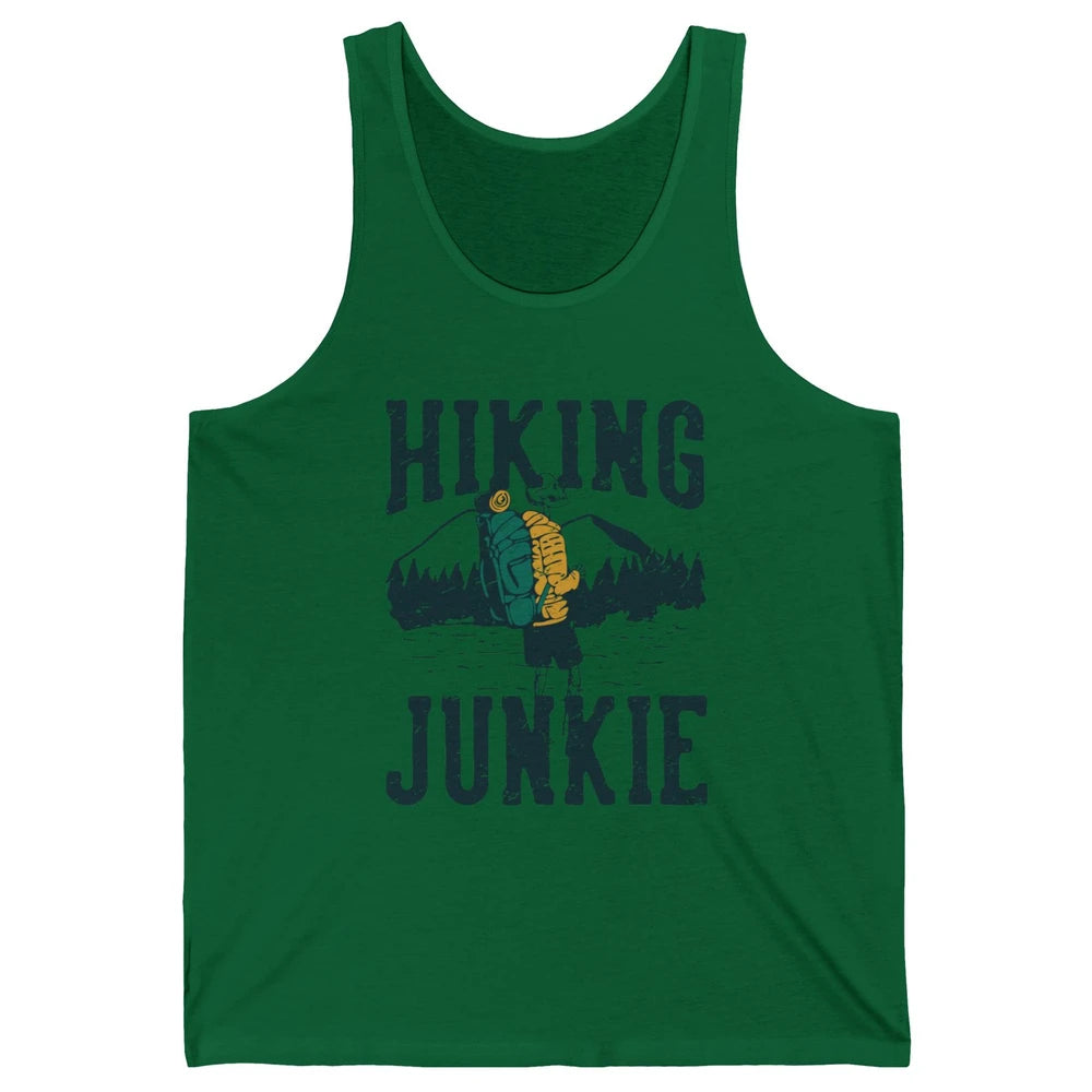 Retro Mountain Hiking Junkie Skeleton Nature Exploring Hiker Unisex Jersey Tank