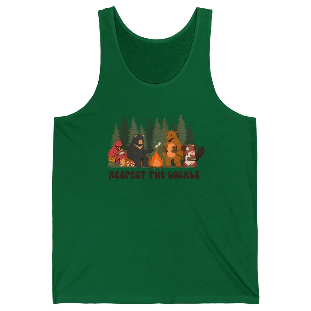 Respect Local Wildlife Camping Outdoor Mountain Environment Unisex Jersey Tank
