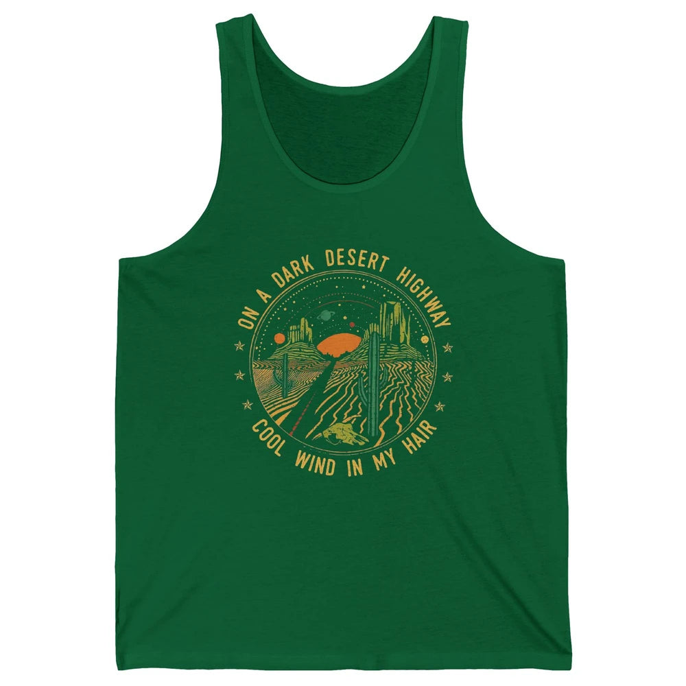 Adventure Camping Retro Dark Desert Highway Travel Gift Unisex Jersey Tank