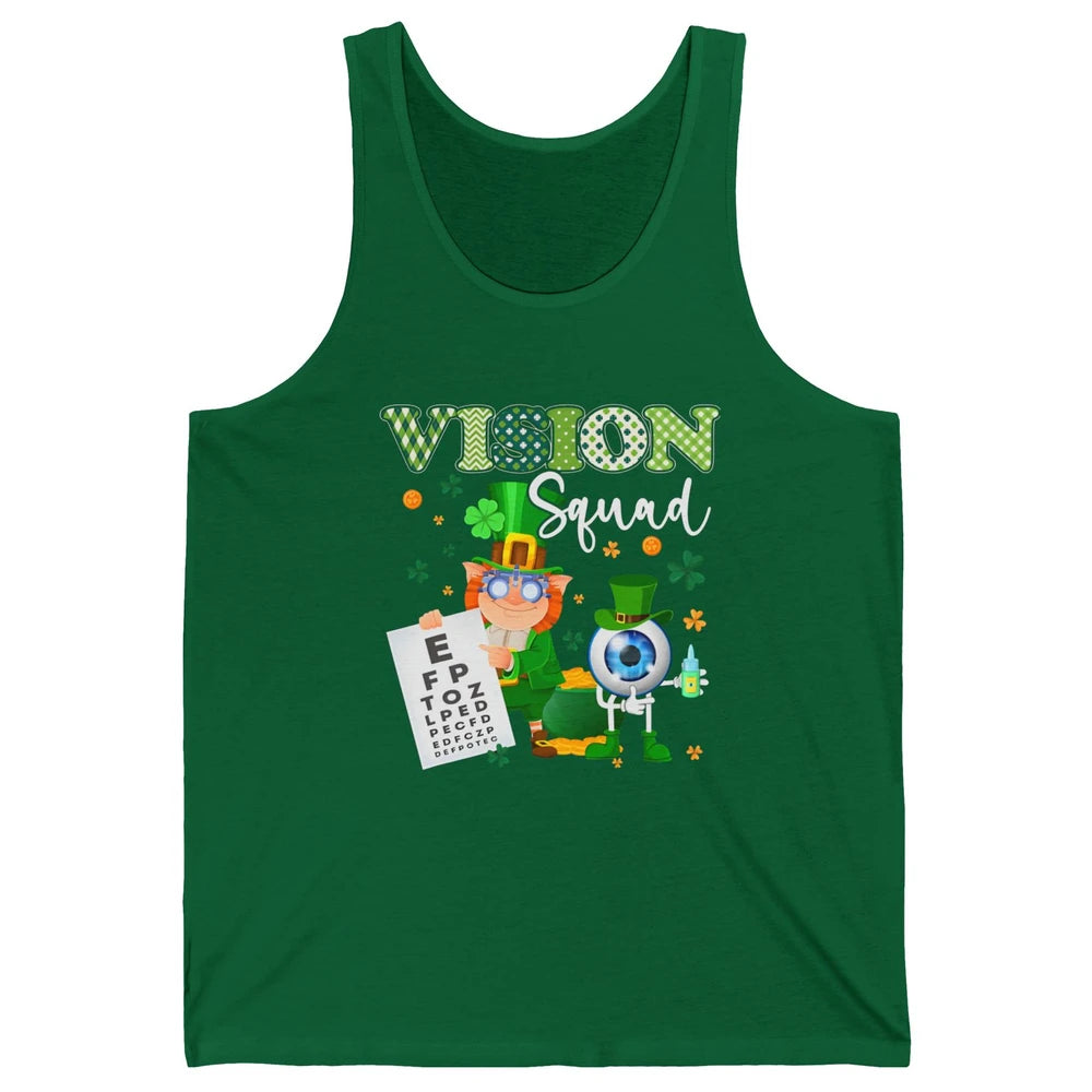 Optometrist St Patrick’s Day Vision Squad Optometry Shamrock Unisex Jersey Tank