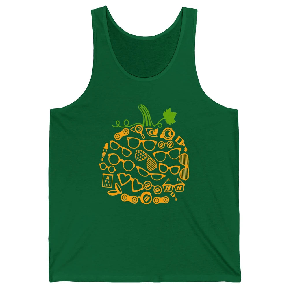 Optometry Glasses Pumpkin Halloween Optometrist Optician Unisex Jersey Tank