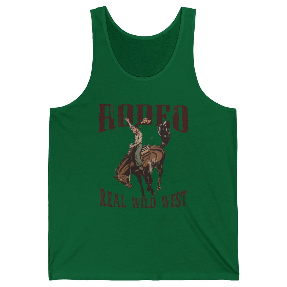 Retro Cowboy Hold Your Horses Real Wild West Country Cowgirl Unisex Jersey Tank