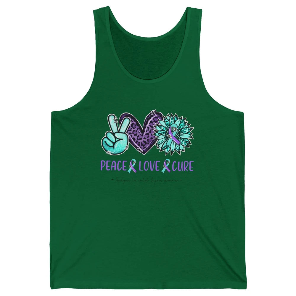 PNES Awareness Ribbon Peace Love Cure Leopard Sunflower Unisex Jersey Tank
