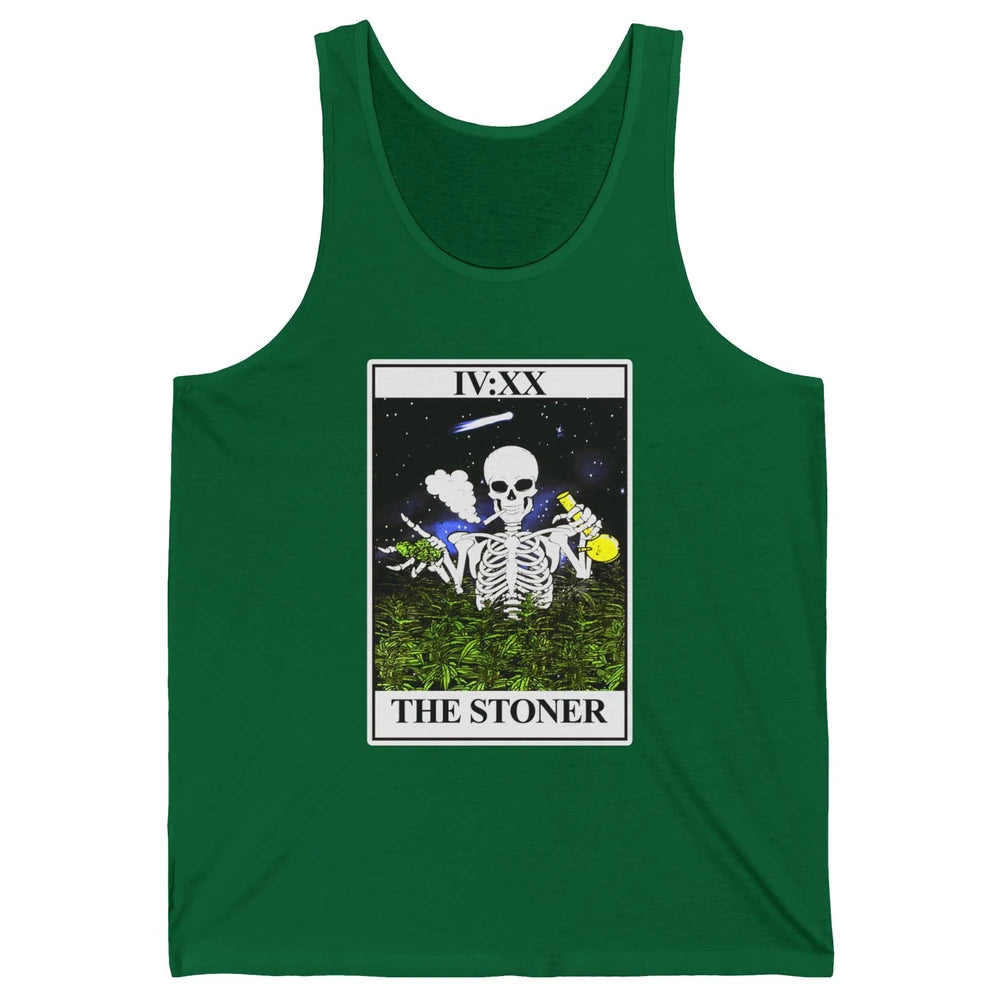 Skeleton Weed The Stoner Tarot Card Weed Cannabis Marijuana Unisex Jersey Tank