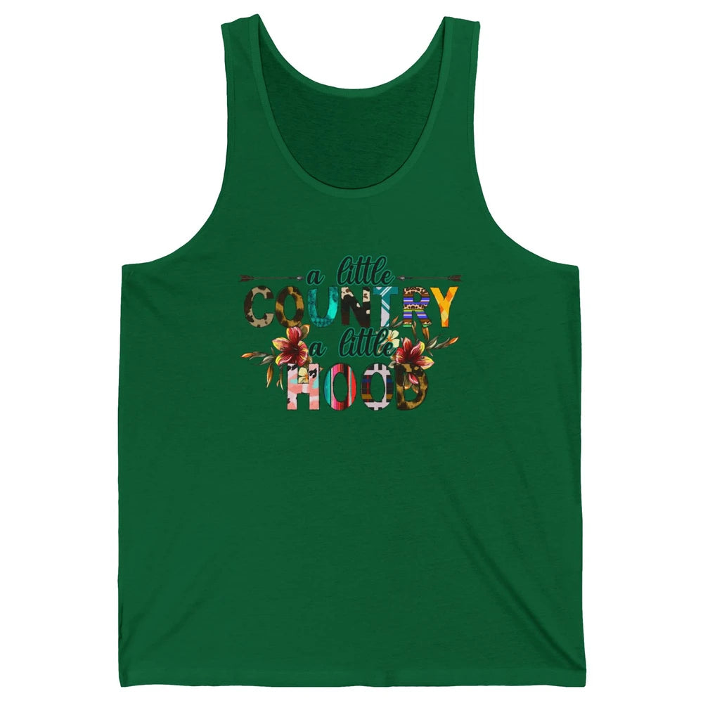 A Little Hood A Little Country Turquoise Western Country Unisex Jersey Tank