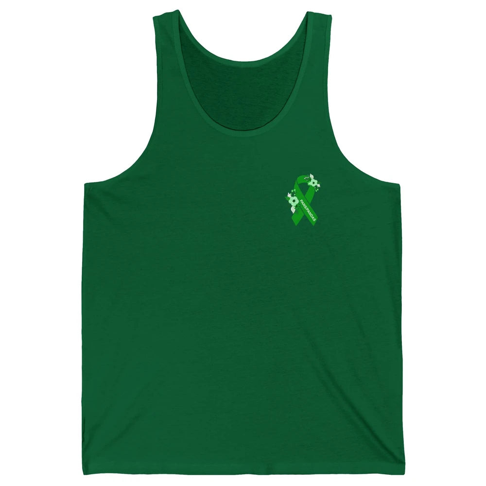 PANS/PANDAS Awareness Floral Green Ribbon Pans Disease Unisex Jersey Tank