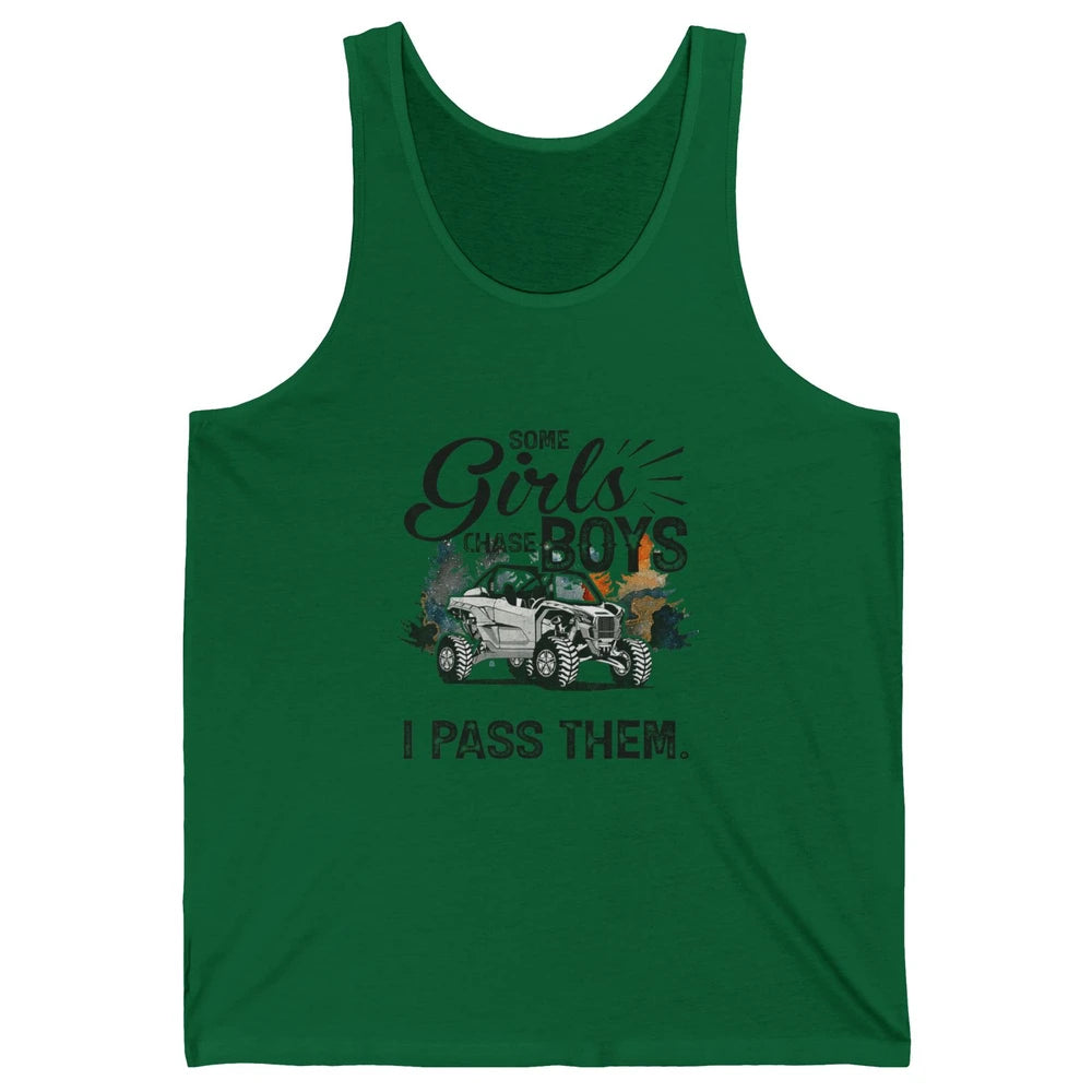 Girls Chase Boys I Pass Them Mud UTV Retro ATV SXS Offroad Unisex Jersey Tank