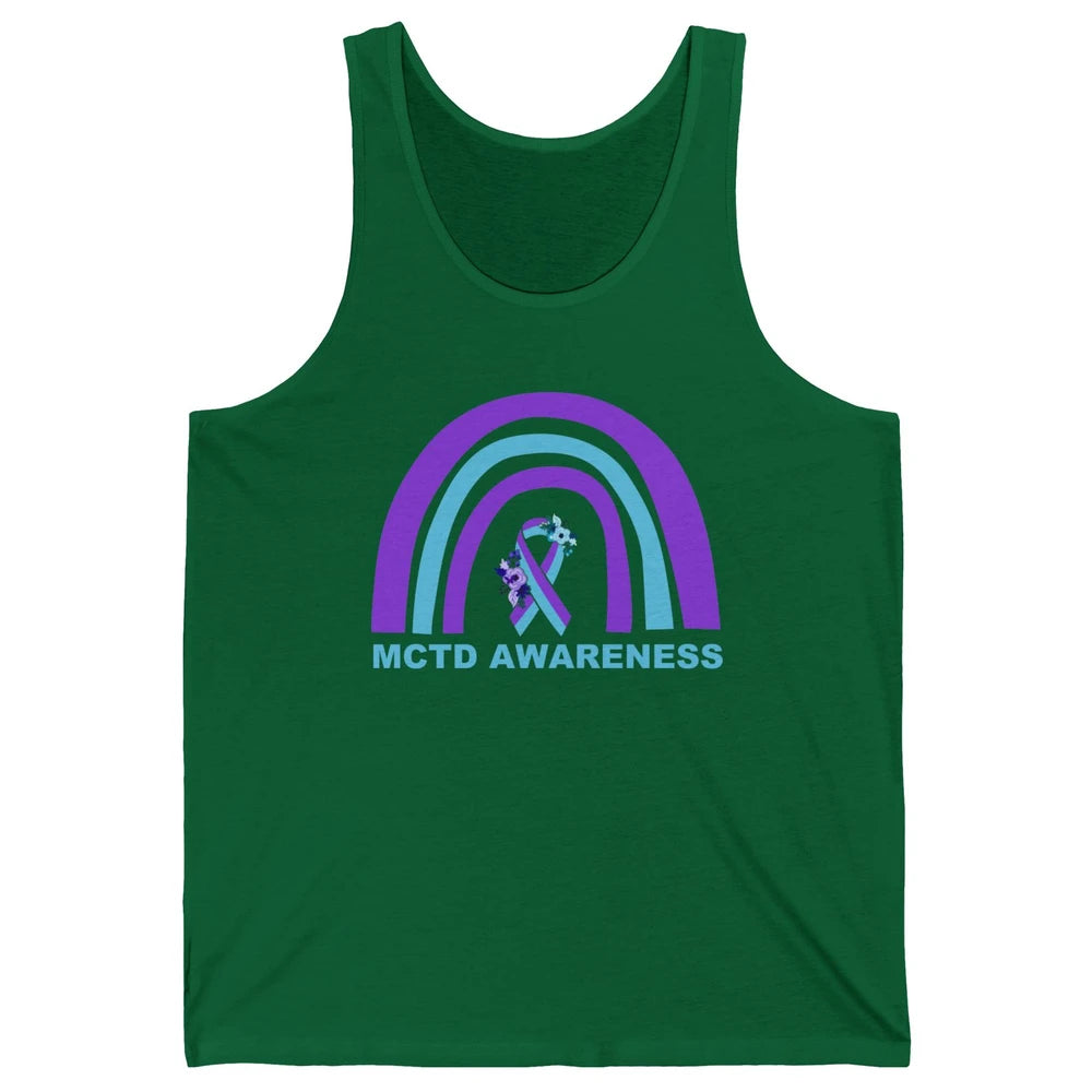 Mixed Connective Tissue Disease Awareness MCTD Floral Ribbon Unisex Jersey Tank