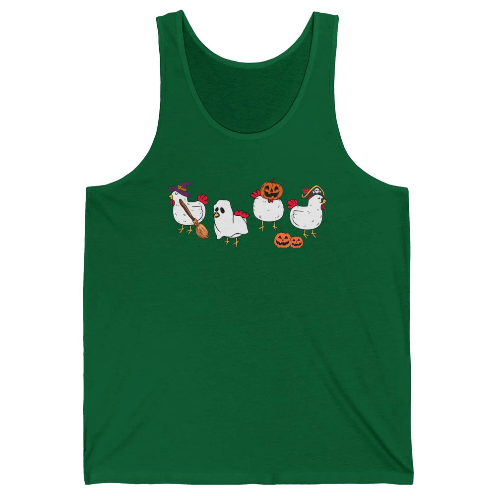 Chicken Ghost Funny Halloween Farm Spooky Chicken Lover Gift Unisex Jersey Tank