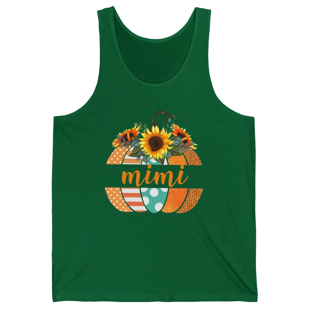 Mimi Sunflower Pumpkin Welcome Fall Halloween Grandma Gift Unisex Jersey Tank
