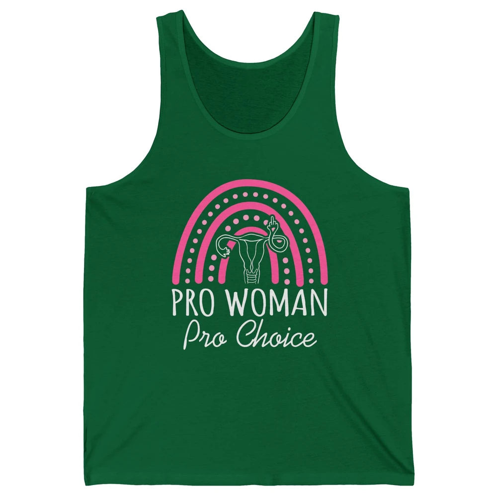 Pro Women Pro Choice My Uterus Rainbow Abortion Rights Unisex Jersey Tank