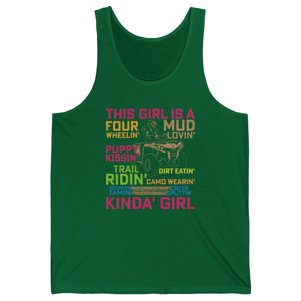 Retro Mud Quad Princess UTV ATV Rider 4 Wheel SXS Offroad Unisex Jersey Tank