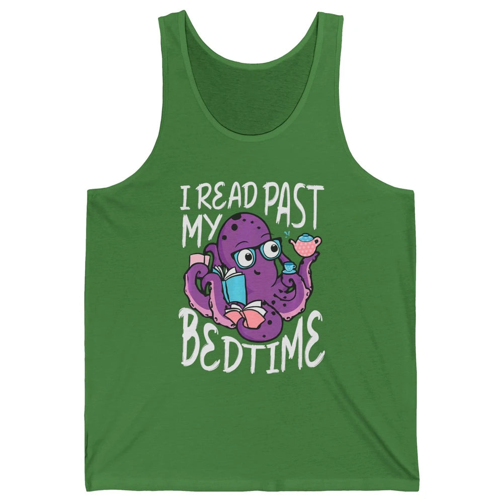 Octopus Books Read Past My Bedtime Kraken Sea Animal Marine Unisex Jersey Tank