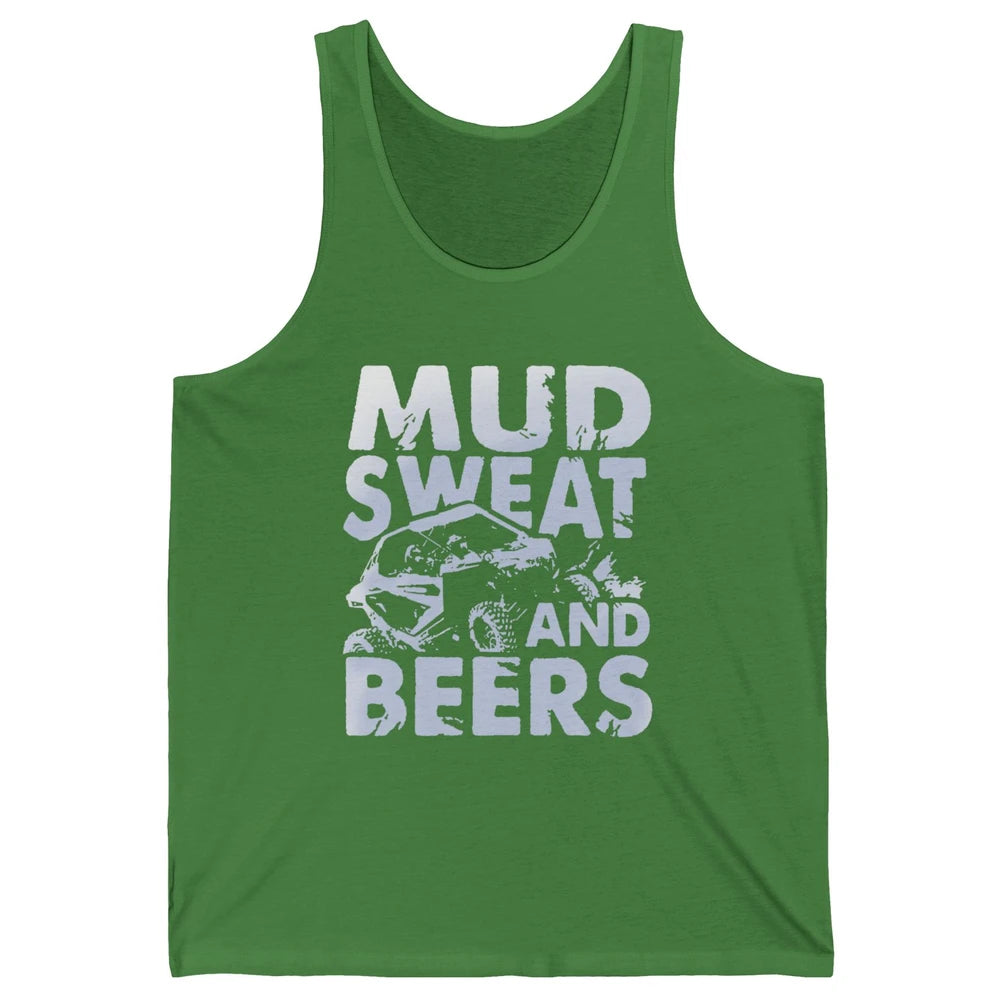 Retro Mud Sweat And Beers UTV ATV Rider 4 Wheel SXS Offroad Unisex Jersey Tank