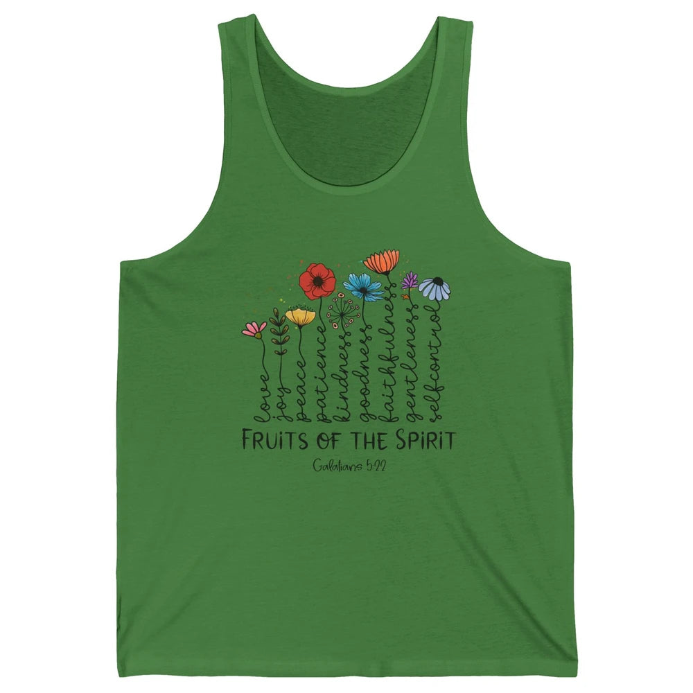 Flower Christian Fruits Of The Spirit Bible Verse Religious Unisex Jersey Tank