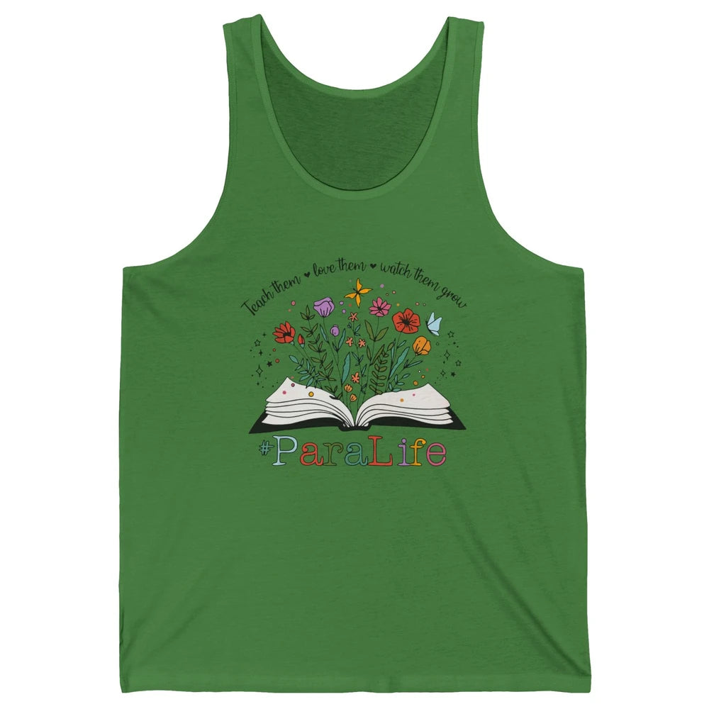 Para Life Paraprofessional Flower Teacher Back To School Unisex Jersey Tank