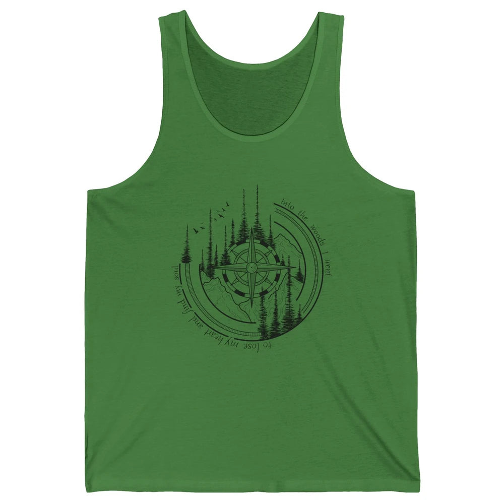 Mountain Compass Into The Woods I Went Outdoor Adventures Unisex Jersey Tank
