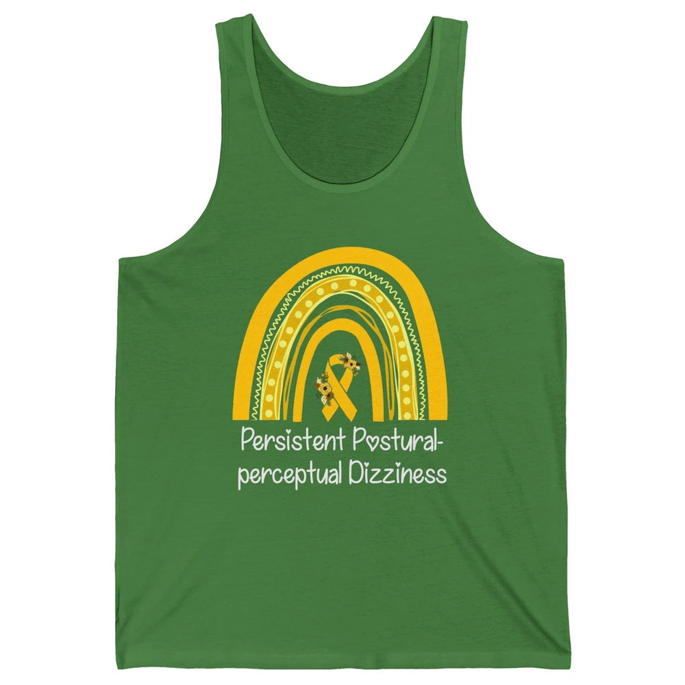 Persistent Postural-perceptual Dizziness PPPD Yellow Rainbow Unisex Jersey Tank