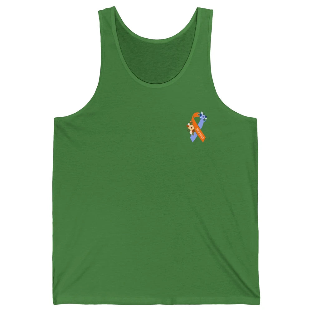 Psoriasis Awareness Floral Ribbon Rainbow Skin Diseases Unisex Jersey Tank